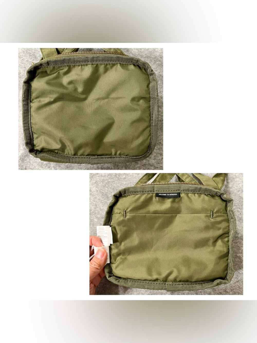 Herschel Supply Co mini Orion green adjustable crossbody bag EUC - Picture 11 of 17
